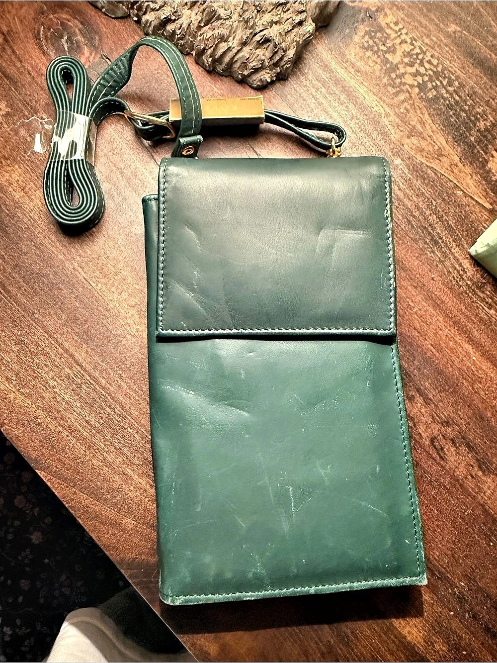 Vintage Rolfs Green Wallet Crossbody